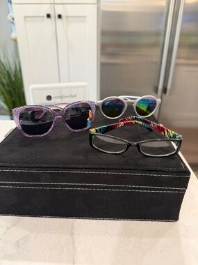 Source Unknown Purple Glitter Kids Sunglasses